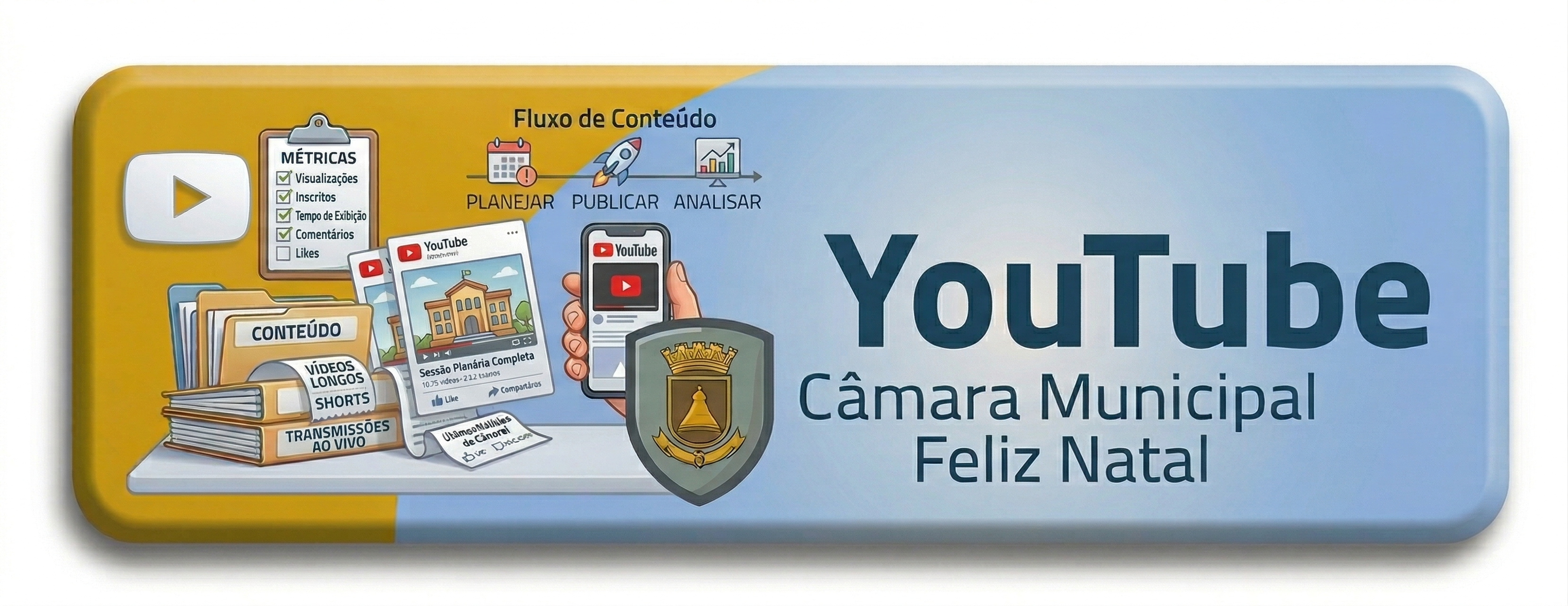 Canal do Youtube da Câmara Municipal de Feliz natal