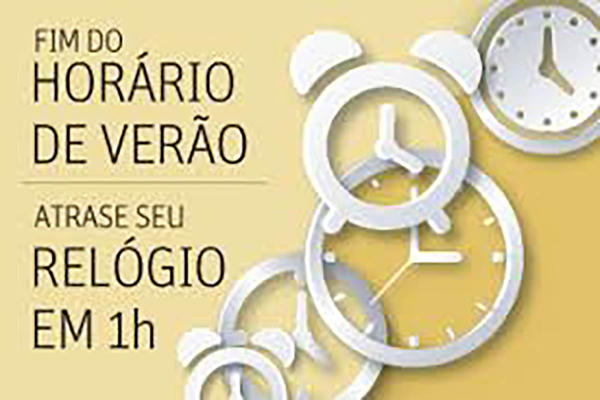 Horário de verão termina neste domingo