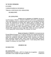 Pauta da 34ª Sessão Ordinária